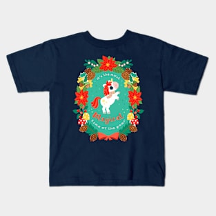 Magic Christmas Unicorn Kids T-Shirt